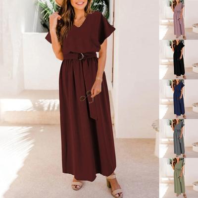 Женская однотонная большая распашная юбка со свободным поясом на талии, платье больших размеров