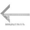 45/90 Degree Center Finder Gauge 100 x 70mm Measuring Center Tool Angle Gauge Ruler  Woodworking