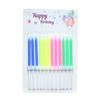 Новые свечи на день рождения Happy Meeting B1 Тонкие цветные хрустальные 12 в коробке Украшение для вечеринки Свечи-карандаши