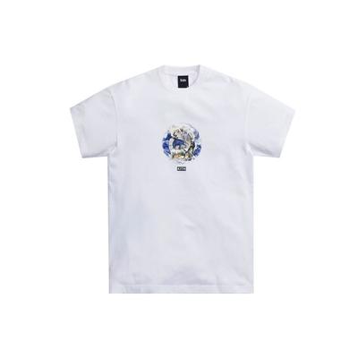 Kith Футболка унисекс с коротким рукавом и круглым вырезом Ss21 Earth Pattern Printed, белая KH030072-101