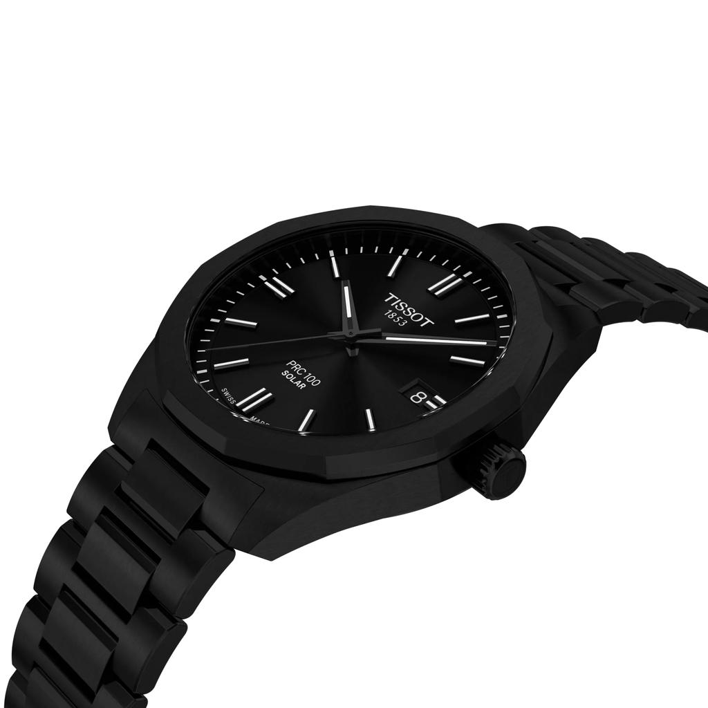 Tissot Мужские модные часы из нержавеющей стали с черным циферблатом T151.422.33.051.00