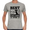 Best Cat Dad Ever Fistbump Kitty Cat Sayings Fun Funny Comedy T-Shirt