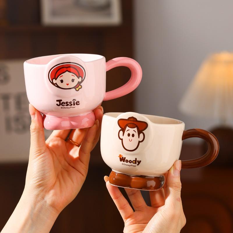 Disney Toy Story Ceramic Mug – Stylish New Cartoon Design; Cute Couple's Cup – Perfect As A Gift or Souvenir