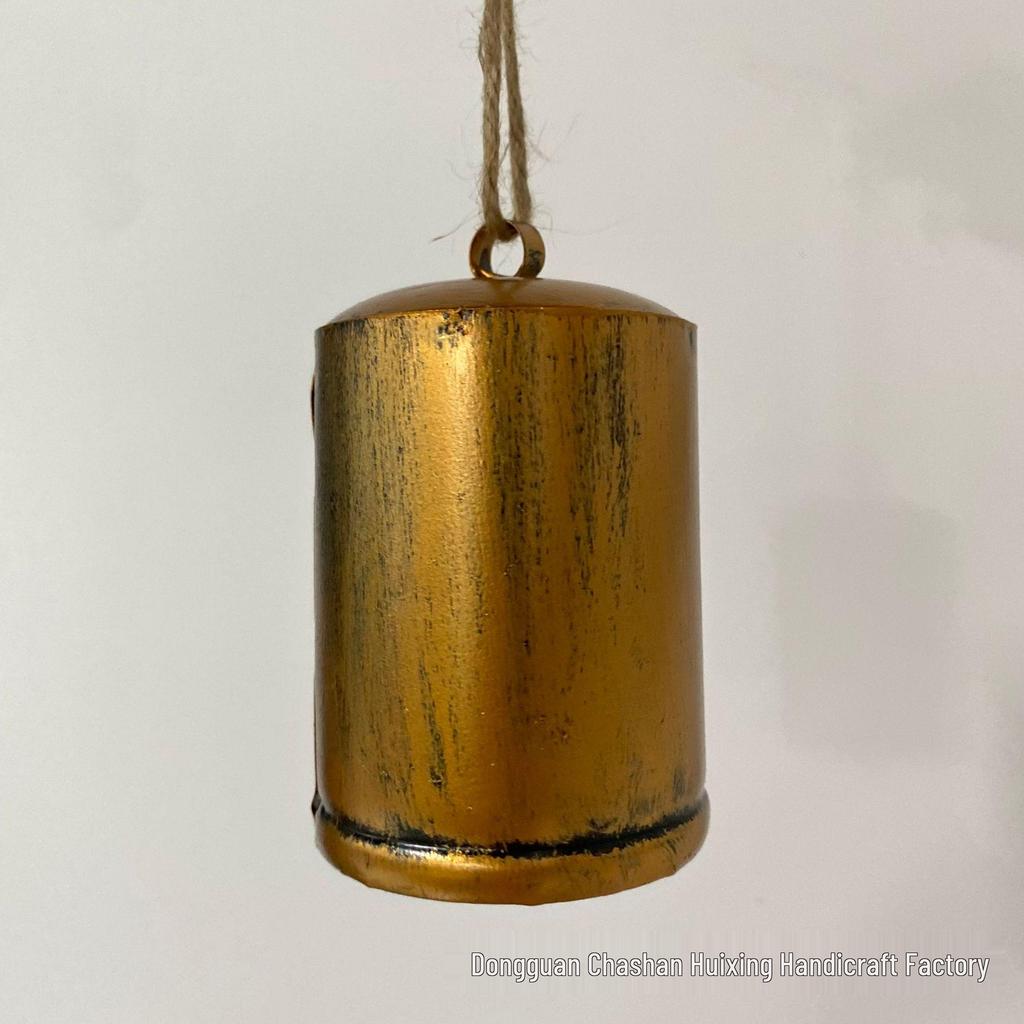Rustic Copper Christmas Cowbells with Bows and Wreaths