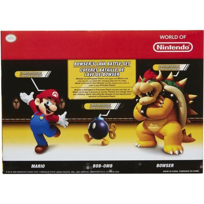 Figurine Mario et Bowser - Coffret diorama JAKKS PACIFIC - Licence Super Mario