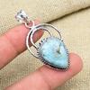 Ларимар драгоценный камень 925 цельное серебро ювелирные изделия ручной работы великолепный серебряный кулон на цепочке для свадебного подарка