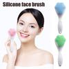 Silicone Face Scrubber Handheld Cat Paw Design Facial Cleansing Brush for Exfoliating Massaging Blackheads Removal Boby Lotion Application