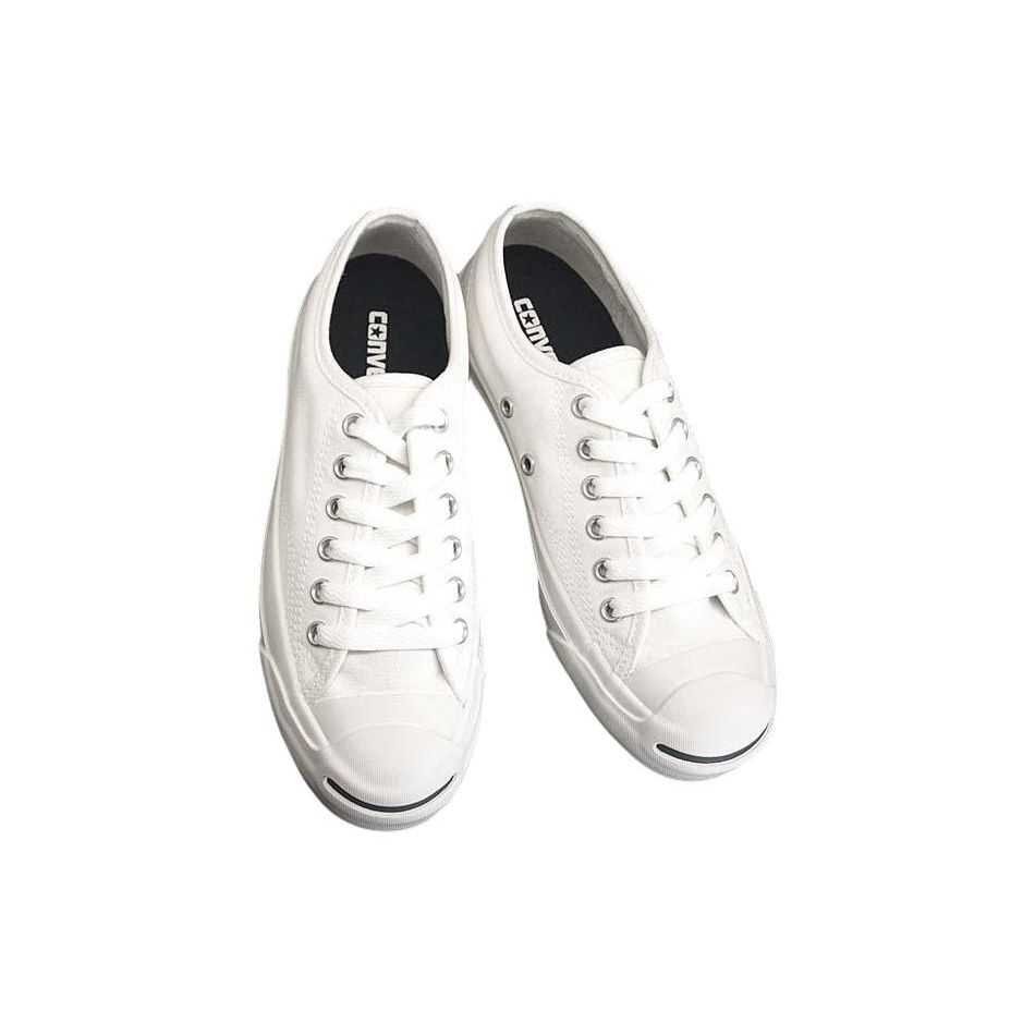Converse Jack Purcell Open Smile Trendy Casual Durable Low-Top Canvas Shoes Unisex Sneakers White 1R193