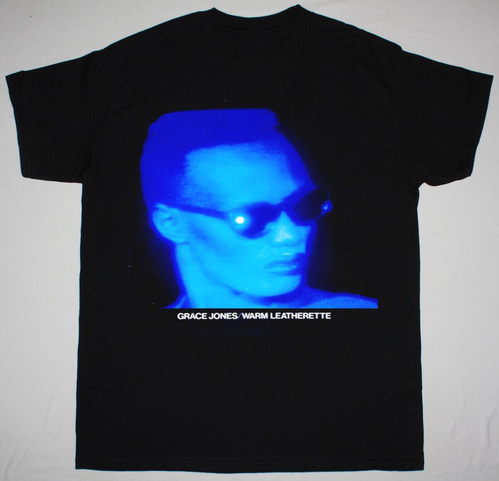 GRACE JONES Warm Leatherette Short Sleeve Black All Size Gift Shirt KH805