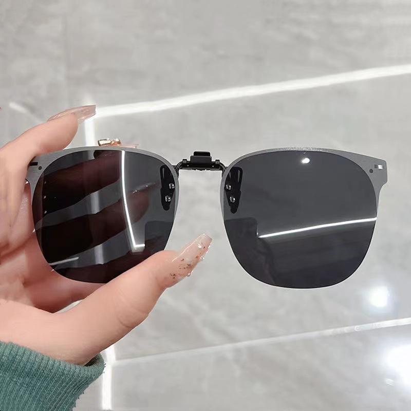 1 шт., поляризационные солнцезащитные очки с зажимом для мужчин и женщин, откидные линзы с градиентными линзами, очки для вождения, очки с клипсой