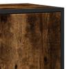 Sideboard Smoked Oak 68 x 35 x 76 cm Wood Based Panel and Metal