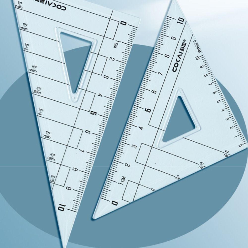 9PCS/Set Eraser Ruler Set Transparent Measuring Ruler Multi-Function Protractor School Office