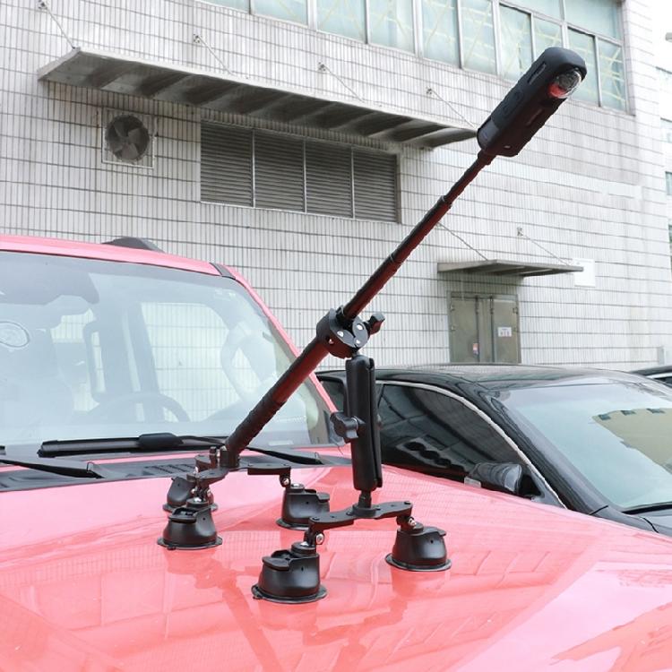 Алюминиевый автомобильный комплект крепления на присоске 5-в-1 с держателем для невидимой селфи-палки для экшн-камеры X2/X4