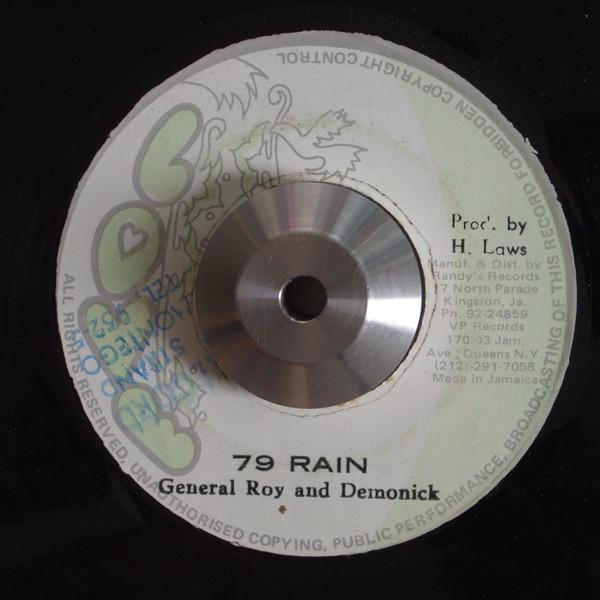 7-дюймовая пластинка GENERAL ROY & DEMONICK - 79 Rain NONE Love 1979 Ямайка Регги, Ска и Даб Б/у