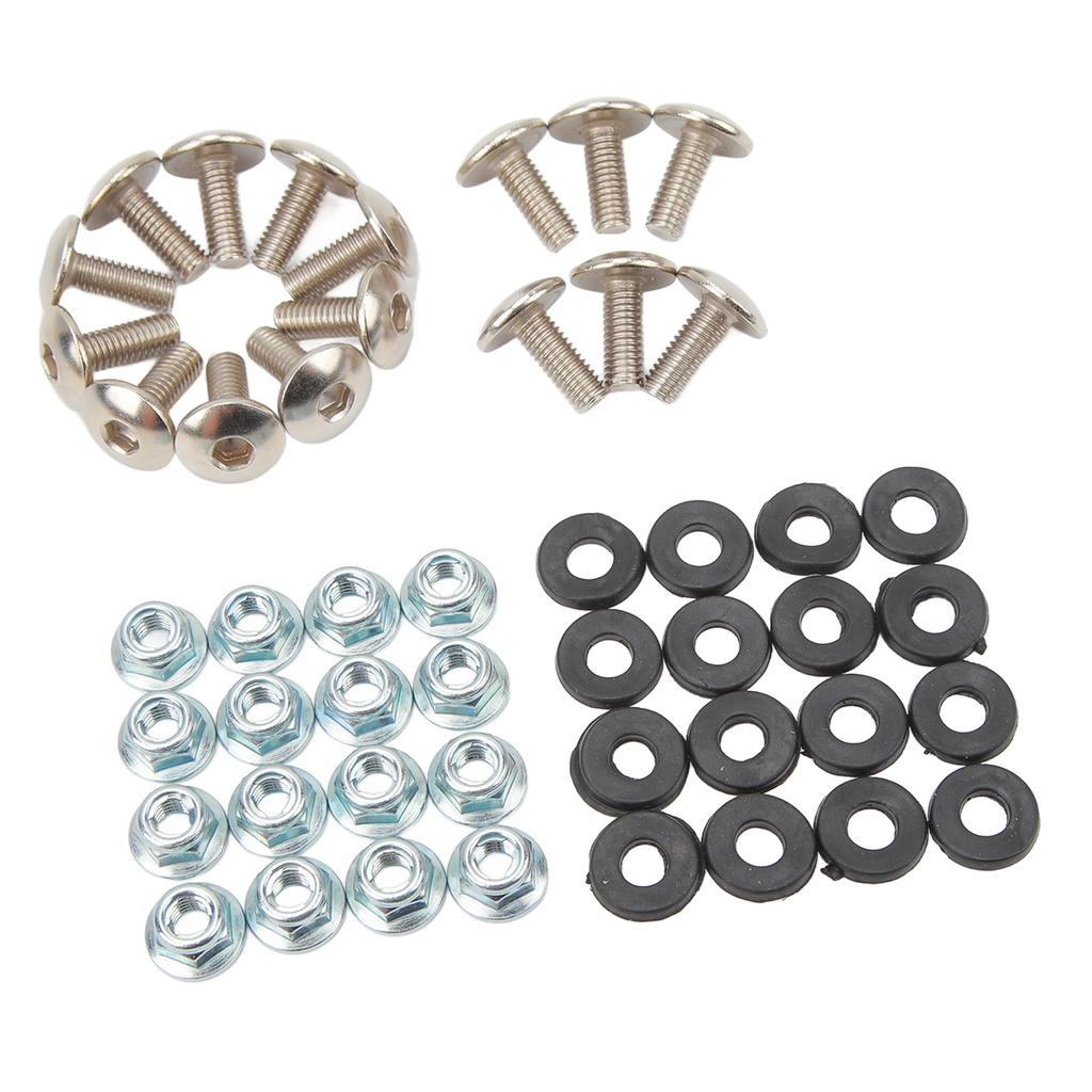 16 шт. Комплект болтов, шайб, гаек и винтов для крепления крыльев, резьба M6, для квадроциклов ATV 50cc 70cc 90cc 110cc 125cc