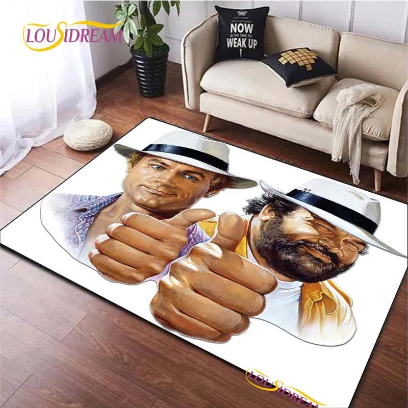 Bud Spencer  Terence Hill Area Rug Living Room Bedroom Decorat Yoga Carpet Kitchen Un-slip Floor Mat pography props Alfombra