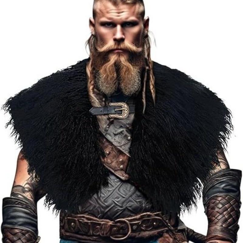 Викингский Средневековый Меховой Шарф Накидка Наплечный Аксессуар для Костюмов Ренессанса Косплея