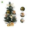 Рождественские украшения Настольные украшения Золотые и серебряные Мини Маленькая рождественская елка Растение в горшке Офисная композиция