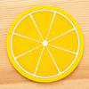 Jelly Color Fruit Shape Coasters Creative Skid Insulation Silica Gel Cup Mat