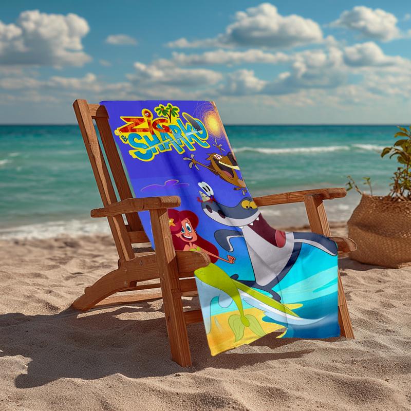 Ultra-Soft Beach Towel with Zig & sharko Theme,Ideal for Pool - Camping, Diving - Perfect Travel Essential, Vibrant Beach Towel.