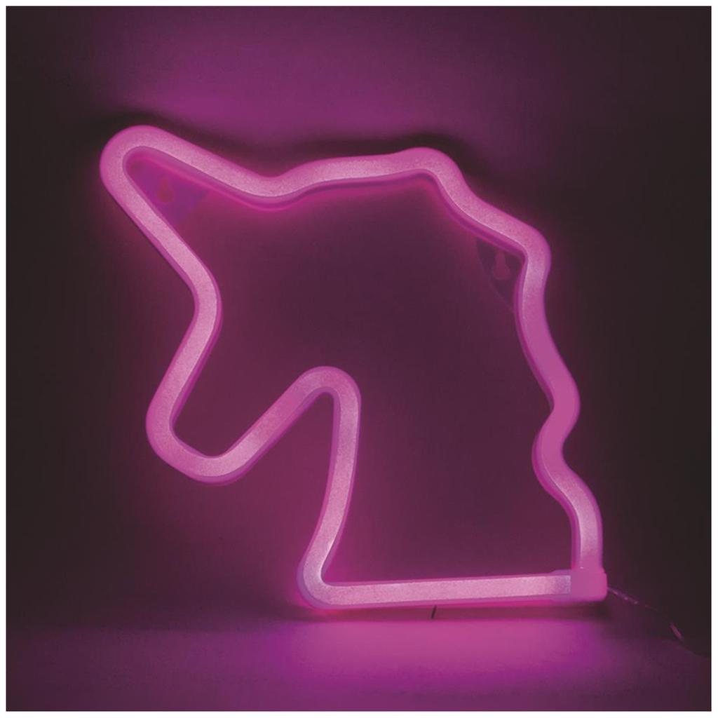 Les Trésors De Lily [Q4777] - Неоновая лампа 'Licorne My Unicorn' бело-розовый - 22,5x21x2 см