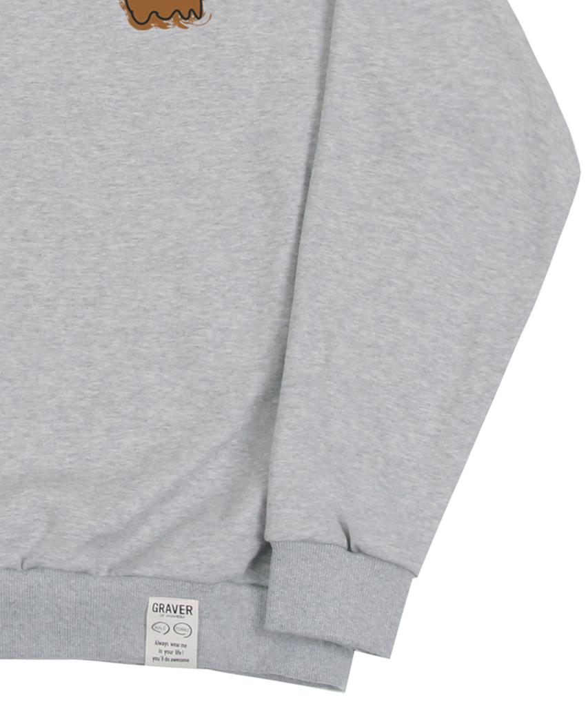 GRAVER [Unisex] Fast Horse Sweatshirt_Gray