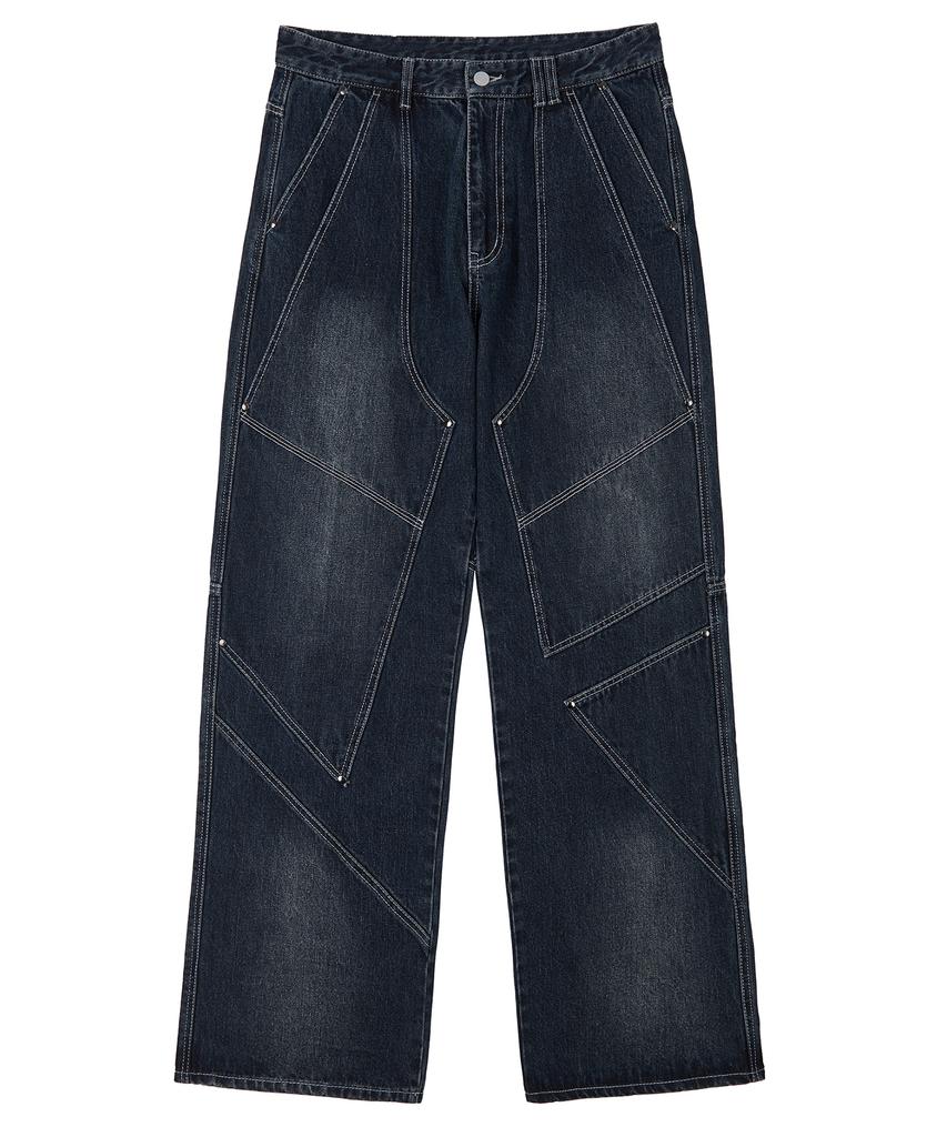 Джинсы Wide DECET с заклепками Dcpt050Dbluea