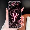 Чехол для iPhone 17 Pro Max / iPhone Air Чехол для телефона Розовое сердце Буквы Мягкий ТПУ Силикон Прозрачный корпус Для iPhone17 Coque