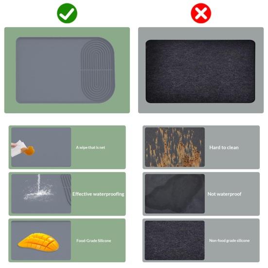 Силиконовый коврик для кофеварки Кухонный коврик для сушки столешницы Противоскользящий Прямоугольный Быстросохнущий Для посуды Чаши