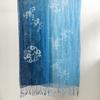 Printing Gradual Change Color Linen Batik Scarf Blue Versatile Ethnic Style Retro Silk Scarf Thin Light Breathable Yarn