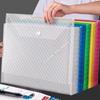 10pcs A4 Size Plastic File Folders with Fasteners Transparent School Office Document Envelopes for Organizing Papers