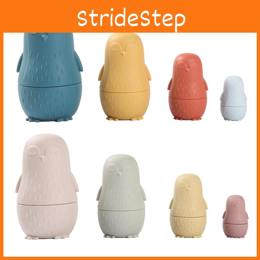Игрушка Матрёшка Пингвин из Силикона для Малышей с Образовательной Пользой и Творческой Игрой