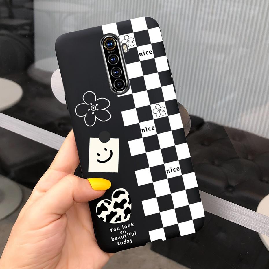 Чехол для телефона Realme X2 Pro Чехол Realme XT X2 Милый рисунок Конфетный цвет Силиконовая задняя крышка Для RealmeX2 X 2 Pro XT Мягкий ТПУ Чехол