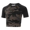 adidas Оригинальная детская футболка камуфляжной расцветки серии Outdoor с круглым вырезом, цветными блоками, камуфляжным принтом, прилегающая, с коротким рукавом, женский топ, черный, зеленый JI5740