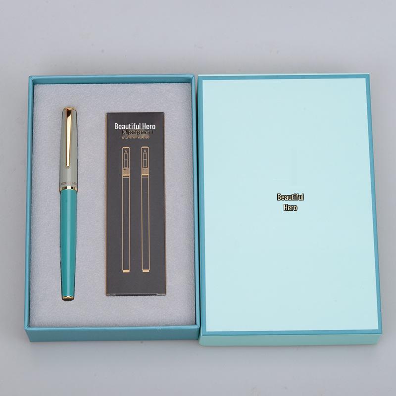 Hero Treasure 7066 Деловая ручка Signature для мужчин и женщин - Металлический корпус, ручка на водной основе, подарочный набор с возможностью гравировки.
