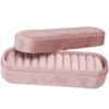 Velvet Lining Jewelry Organizer 11 Slots Ring Holder Jewelry Boxes Ring Display Case  For Travel