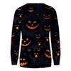 Fashion Women Halloween Print Party Round Neck Long Sleeve Socket Head Tops