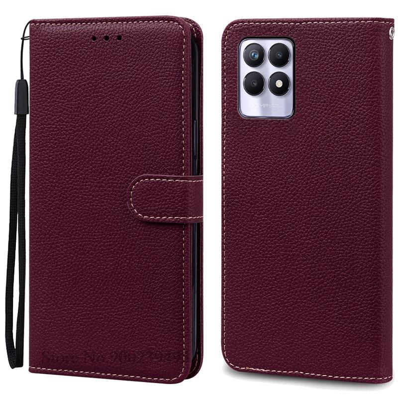 Case For Realme 8i Case Soft Silicone Wallet Flip Leather Case For Realme 8i Phone Case Realme 8 I Cover Coque Fundas