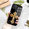 Чехол для телефона с иконкой Православного Креста для IPhone 17 Pro Max 16 15 14 Pro Max 13 11 X Xs Xr 8 7Plus Стеклянная крышка
