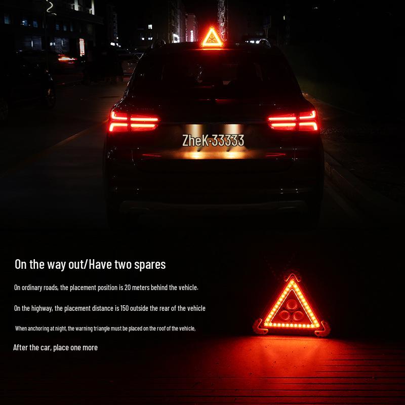 Rechargeable LED Tripod Warning Light: Multi-functional Emergency Alert and Survival Lamp