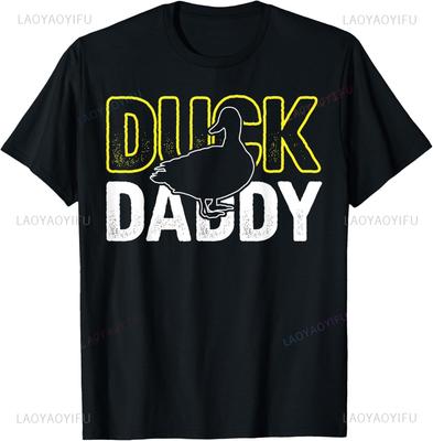 Fathers Day Humor Rubber Ducks Lover Funny Duck Daddy Humor Duck T-Shirt Print On Demand Casual T Shirt for Man Camisas