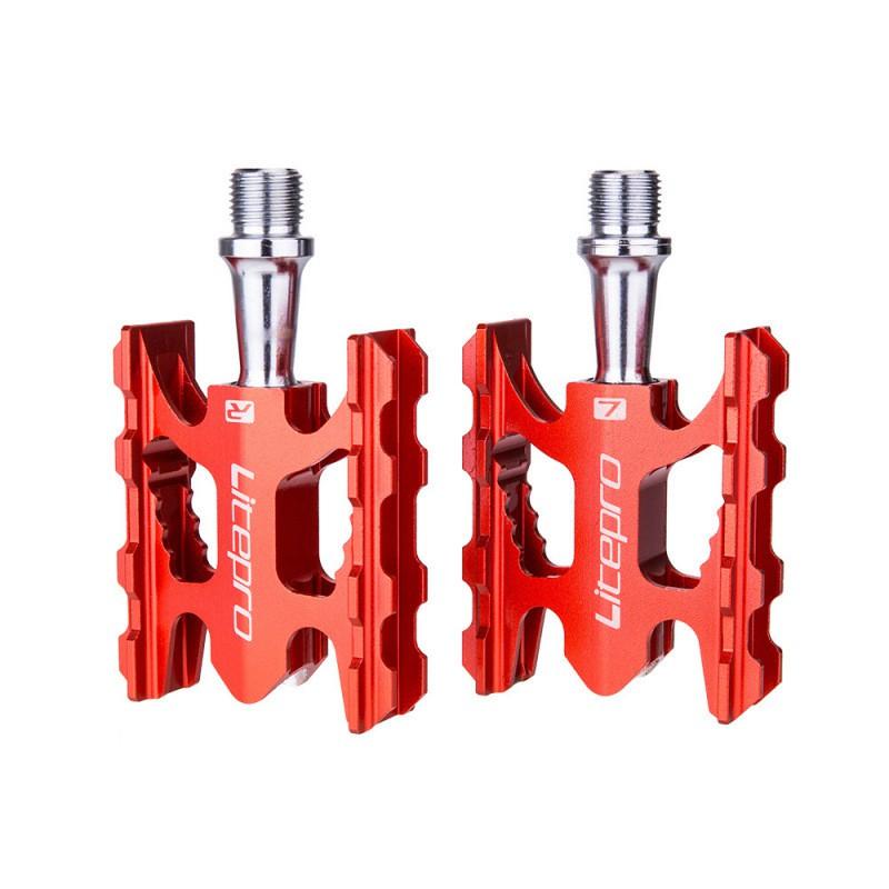 Litepro Aluminum Folding Bike Pedals Lightweight Bicycle Pedal With DU Bearing Commuter Urban Cycling