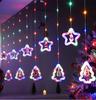 SITEDAN Christmas Curtain Lights, LED Illumination Lights, Christmas Lights with Remote Control, String Lights, Star-Shaped Decorative Lights, Create