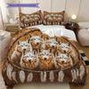Wolf Pattern Bedding Quilt Set Quilt Cover Pillowcase Home Decoration Birthday Gift (1 * duvet cover + 2 * pillowcase, without core)