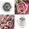Stainless Steel Xl Rotating Flower Pattern  Icing Tip Marshmallow Piping Nozzle Decorating Utensils Baking Cake Tool