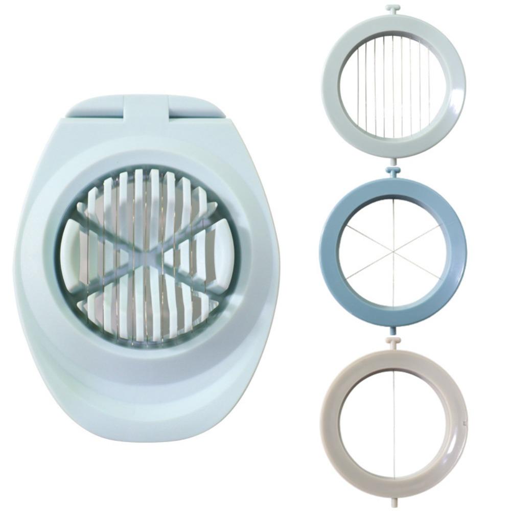 Manual Boiled Egg Cutter with Storage Box Fruit Garnish Chopper 3 in 1 Egg Slicer Kitchen Use