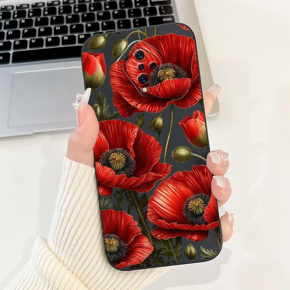 For Vivo S1 Pro (1920) / S1 (1907) Beautiful Bow Rose Painting Phone Case For Vivo S1 S1Pro Soft Silicone Shockproof Cases