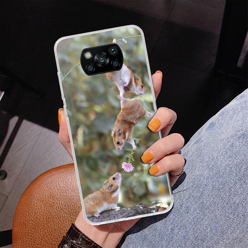 Cute Lovely Pet Hamster Phone Case For Xiaomi Poco X7 X6 X5 Pro F7 Ultra Redmi 15C 15 13C 13 12C 12 10 10A 10C 9 9A 9C 9T Cover