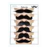 Set of 6 Assorted Mustaches - Costumes - Different Models - Men - Black and Multicolor