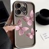 Противоударный чехол для телефона TPU для iPhone 16 15 Pro Max 14 Plus 13 12 Pro 11 XS XR 8 7 Butterfly Soft Matte Silicone Protective Lens Bumper Cover